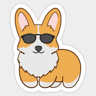 Corgi Dog wearing sunglasses Sticker